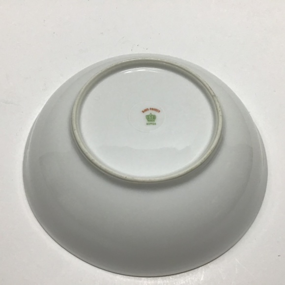 Old Nippon Hand Painted Bowl Dish Pansy Flowers Gold Trim Japan - Picture 3 of 6